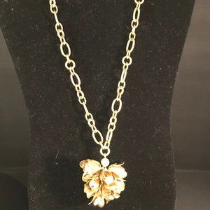 Beautiful J.Crew Vintage Necklace, Gold,pearl & CZ